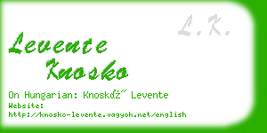 levente knosko business card